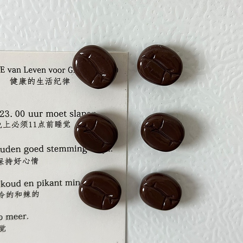 Set of 12 Mini Coffee Themed Refrigerator Magnets
