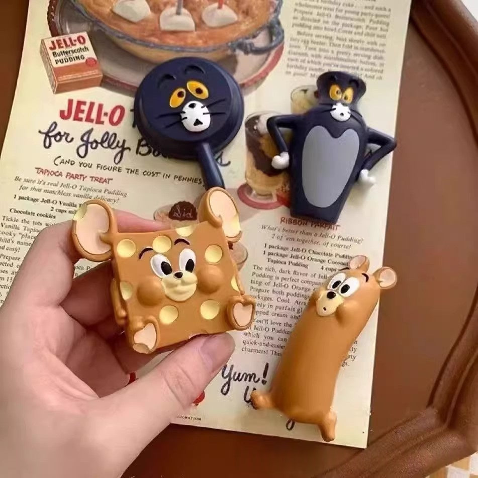 4 Pack Classic Cartoon Cat Mouse Decor Fridge Magnets