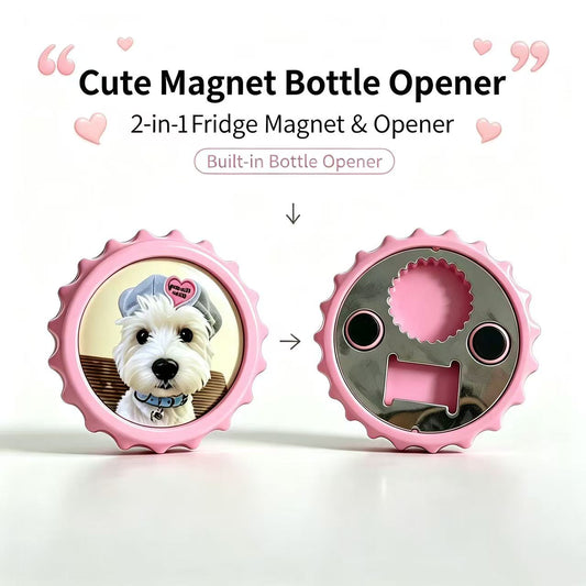 Personalized Sublimation Bottle Opener Fridge Magnet