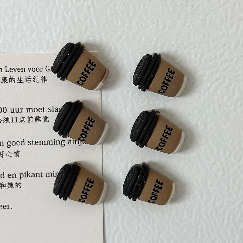 Set of 12 Mini Coffee Themed Refrigerator Magnets