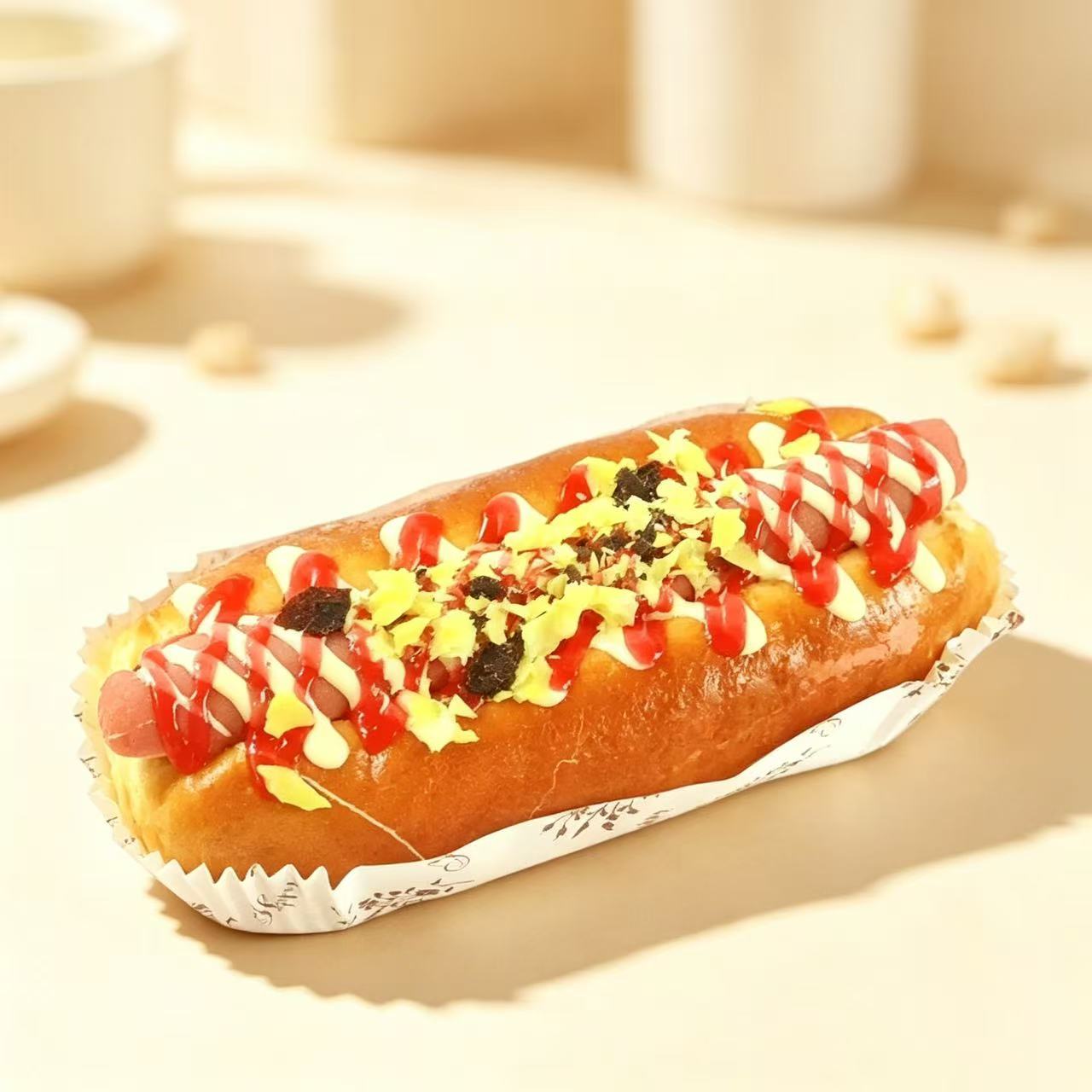 4Pcs Simulation Hot Dog Bun Fridge Magnets Set