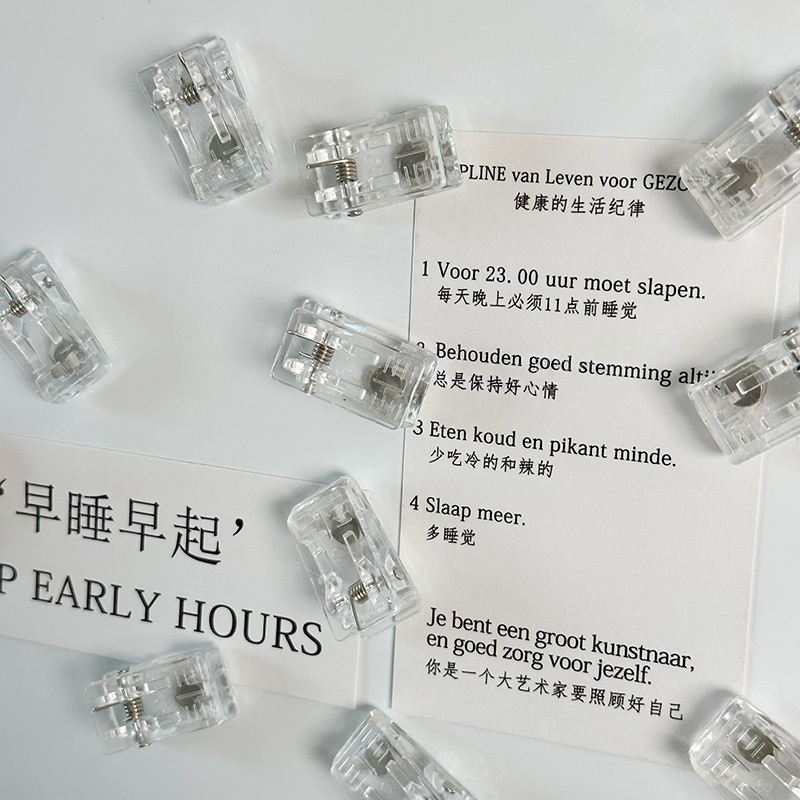 10Pcs Minimalist Clear Clip Fridge Magnets
