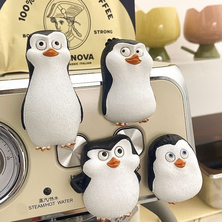 4Pcs Lovely 3D Penguin Fridge Decor Magnets