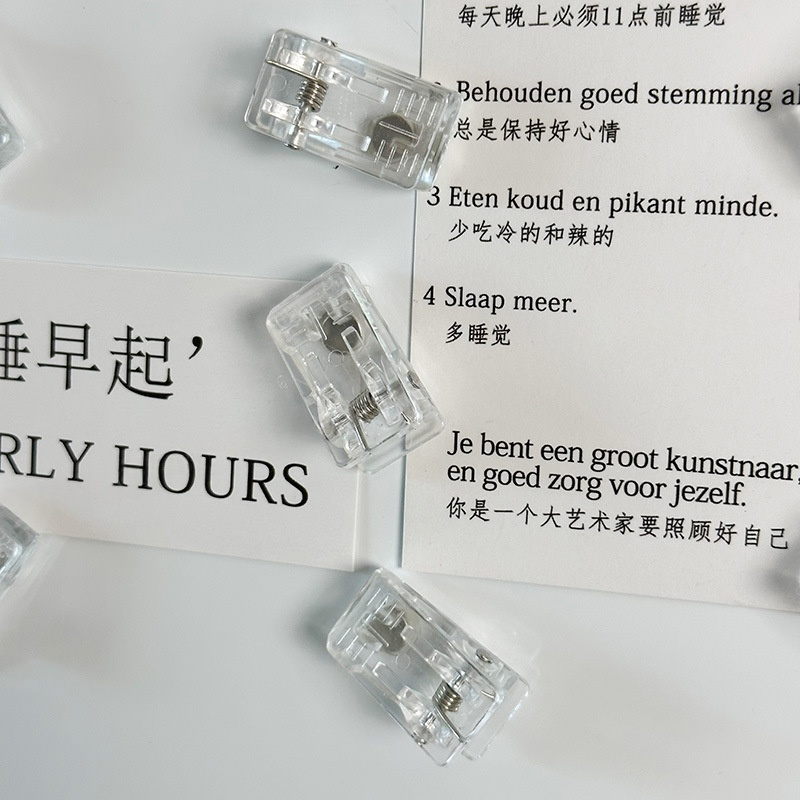 10Pcs Minimalist Clear Clip Fridge Magnets