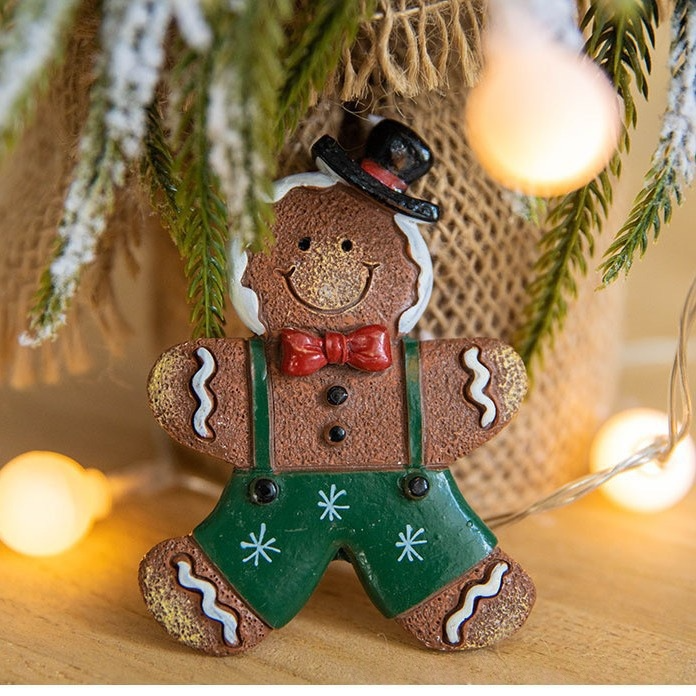 6pcs Xmas Gingerbread Man Fridge Decor Magnets