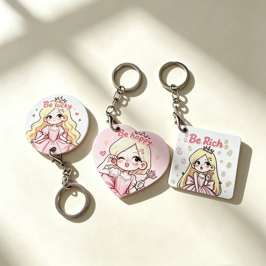 Personalized Heat Transfer Custom Photo Keychains