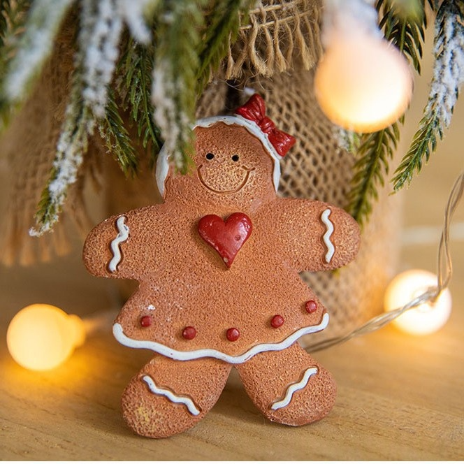 6pcs Xmas Gingerbread Man Fridge Decor Magnets