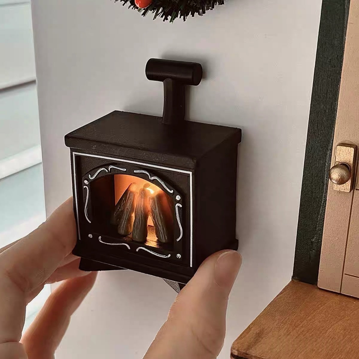 5Pcs LED Light Christmas Mini Scene Fridge Magnets