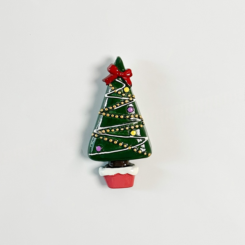 7Pcs Xmas Tree House Snowflake Fridge Decor Magnets