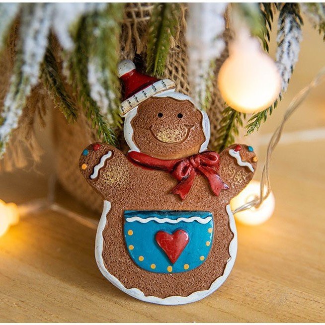 6pcs Xmas Gingerbread Man Fridge Decor Magnets