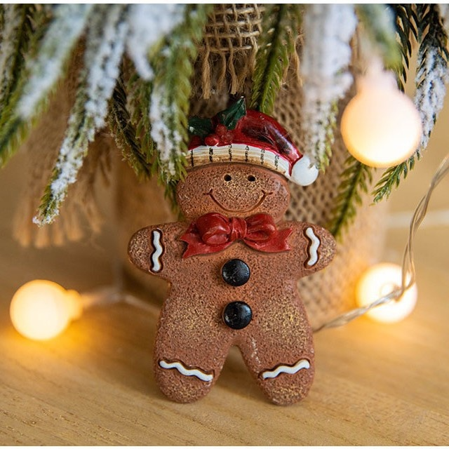 6pcs Xmas Gingerbread Man Fridge Decor Magnets
