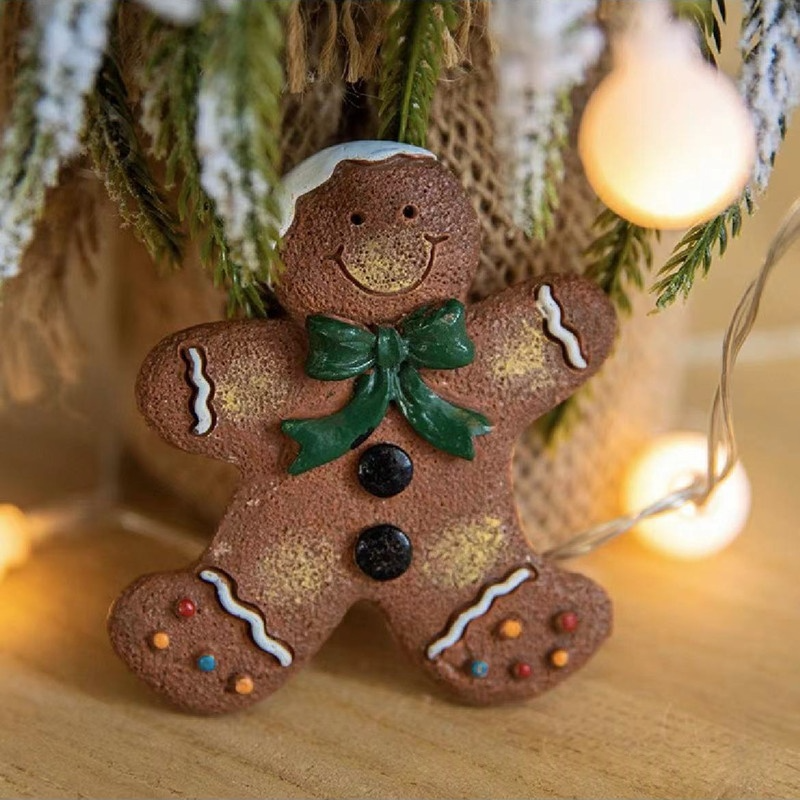 6pcs Xmas Gingerbread Man Fridge Decor Magnets
