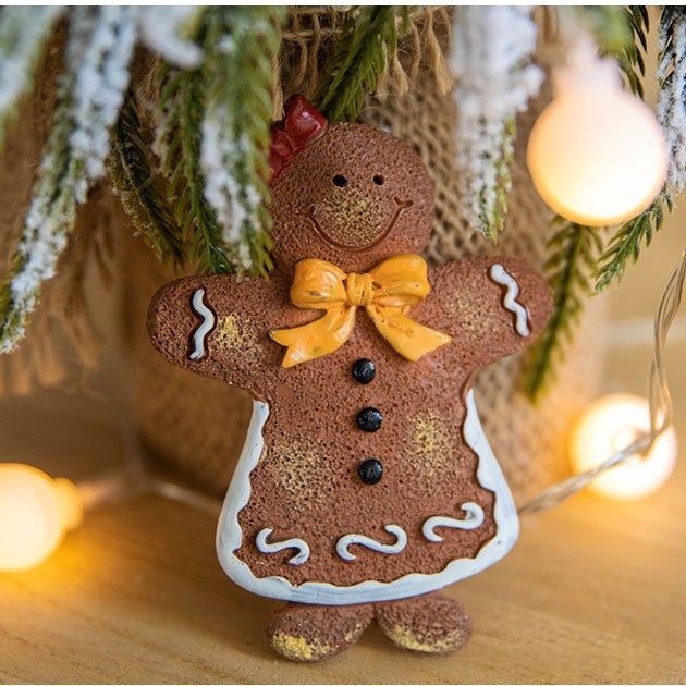 6pcs Xmas Gingerbread Man Fridge Decor Magnets